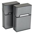 thumbnail image 1 of Aluminium Cigarette Cases [Set Of 2, Grey] Magnetized Lid, Elegant Design Aluminium Cigarette Box, 1 of 5