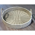 thumbnail image 2 of ELE Light & Decor Wicker / Rattan Serving Tray with Handle in Beige, 2 of 12
