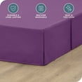 thumbnail image 3 of Bare Home Double Brushed Bed Skirt - Premium 1800 Collection - 15-inch Drop - Queen, Plum, 3 of 10