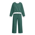 thumbnail image 2 of Txenfivo Girls Clothes 2 Pieces Outfits, Crew Neck Pullover Sweatshirt and Wide Leg Straight Pants, 5-14, 2 of 6