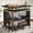 Black, variant on Finmind L-Shaped Bar Table, 4 Tiers Wood Pub Table with Storage Shelves and Stemware Racks for Kitchen, Dining Room, Black
