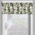 thumbnail image 4 of Ambesonne Rose Valance & Curtain, Romantic Innocent Flowers Art, 55"x36", Eggshell Dark Sepia and Green, 4 of 7