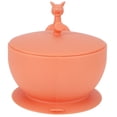 thumbnail image 2 of Cute Silicone Baby Feeding Bowl Spoon Set with Suction Base Non-Slip Tableware for InfantCoral Red, 2 of 5