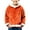 Orange, variant on Ruyang Boys Girls Christmas Pullover Hoodies Kids Velvet Fleece Hooded Sweatshirts Fuzzy Trim Y2K Trendy Hoodies