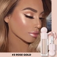 thumbnail image 3 of Erinde Liquid Highlighter Makeup, Face bronze highlighter Makeup Stick, silky smooth, 03# Rose Gold, 1.28.oz., 3 of 7
