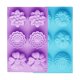 thumbnail image 2 of Moldes para pasteles de flores de silicona, juego de 4 moldes de jabón hechos a mano Diy de 6 agujeros, 2 of 5