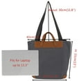 thumbnail image 3 of CoCopeanut Canvas Tote Shoulder Bag Fashion Satchel Bag Crossbody Hobo Tote with Zipper Large Capacity Daily Working Handbag, 3 of 6