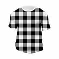 thumbnail image 4 of Big & Tall Waffleknit T Shirts for Men Plus Size S-5X Short Sleeve Tshirts Shirt Mens Pullover Plaid Printed Crewneck Loungewear Workout Tees Tops, 4 of 6