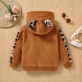 thumbnail image 5 of PatPat Toddler Girl Letter Embroidered Leopard Ear Design Polar Fleece Fuzzy Hoodie Sweatshirt, 5 of 7