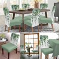 thumbnail image 3 of Eucalyptus Dining Chair Cover Set of 6,Green Spring Nature Leaves White Watercolor Stretch Chair Protectors Slipcover,Spandex Kitchen Chair Seat Back Cushion Slip Cover for Dining Room,Party,Hotel, 3 of 6