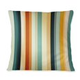 thumbnail image 2 of Designart "Harmonious Stripes in Beige and Green" Striped Printed Throw Pillow, 2 of 5