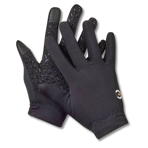 KERRITS Kids Thermo Tech Printed Riding Gloves, Color: Black Solid, Size: S (30487BLACKS)
