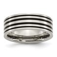thumbnail image 1 of Titanium Black 8mm Ring Man Wedding  For Dad Mens  For Him, 1 of 10