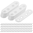 thumbnail image 1 of Paquete de 20 Soportes Planos Rectos, 2.17 x 0.71 Pulgadas Soporte de Reparación para Muebles de Madera/ Soporte de Caja de PC de Madera, Soporte de Muebles de Placa [Blanco], 1 of 6