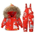 thumbnail image 3 of lnmuld Two Piece Boys Insulated Snowsuit Winter Thermal Outfit Windproof Outdoor Play Warm Gear for Toddlers and Children Size:2-3 Years, 3 of 5
