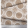 thumbnail image 2 of Soimoi polyester Crepe Fabric Floral Mandala Decor Fabric Printed Yard 52 Inch Wide, 2 of 3