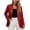 （New3）Red, variant on Women's Long Sleeve Blazer Jacket Trendy Loose Slimming Notch Lapel Modern Office Coat Stylish Versatile Outerwear for Fall Winter