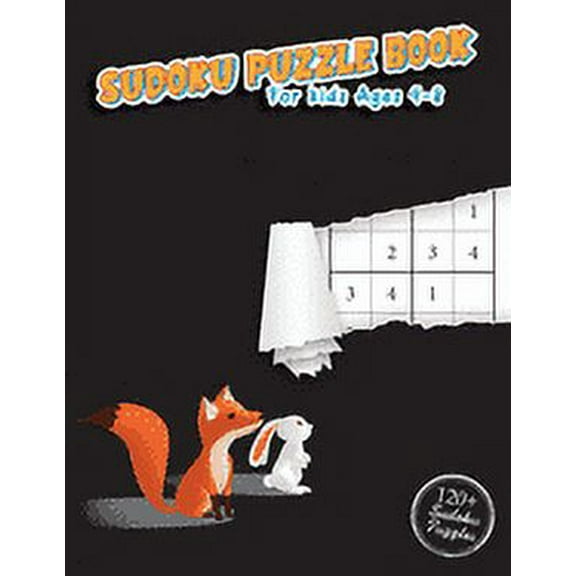 Sudoku Puzzle Book For Kids Ages 4-8: 100  Super Easy Sudoku Puzzles To Improve Memory And Grow Logic Skills While Having Fun (Tips On How To Play And Solutions Included) (Paperback)(Large Print)