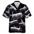 thumbnail image 5 of Camisas gráficas de aviones con estampado completo para hombres, camisa hawaiana de playa informal a la moda con diseño de avión, blusa de solapa de manga corta para hombres de la Fuerza Aérea, 5 of 5