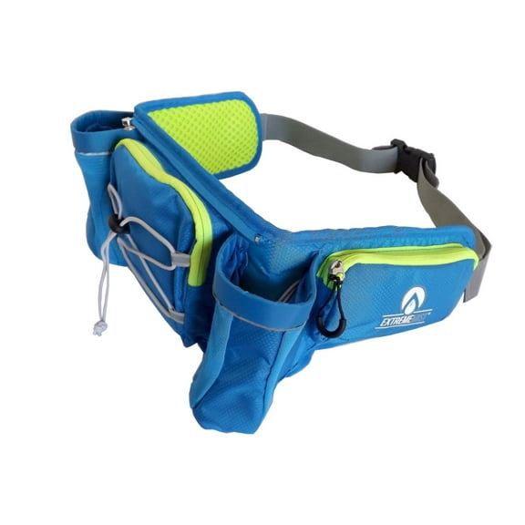 ExtremeMist Detachable Hydration Waist Pack - Water Bottle Fanny Pack (Blue, Small)