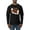 Black, variant on It's Pumpkin Spice Latte Season Orange Black and White Halloween Men Long Sleeve Shirt, Charcoal, Medium