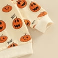 thumbnail image 4 of Baby Boy Girl Halloween Outfits Long Sleeve Shirts Pumpkin Sweatshirt Tops and Pants Set Toddler Infant Fall Winter Clothes, 4 of 7