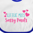 thumbnail image 4 of Inktastic Little Miss Sassy Pants, Sassy, Sassy Girl, Hearts Girls Baby Bib, 4 of 4