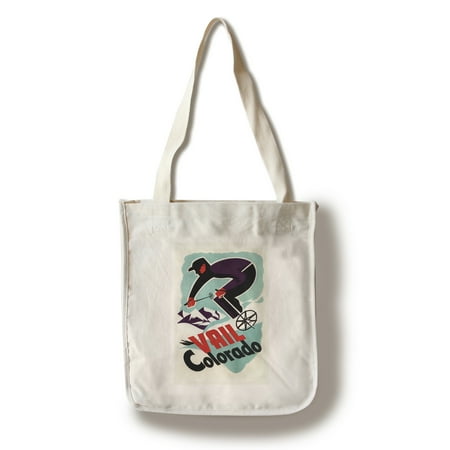 Ski in Vail, Colorado (100% Cotton Tote Bag - (Best Padded Ski Bag)