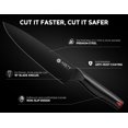 thumbnail image 3 of Kitchen Knife Set: 15 PCS Knife Set with Bulti-in Sharpener Block - Stainless Steel Knife Block Set - Dishwasher Safe Knives Sets for Kitchen, Black, Elegant Box, 3 of 6