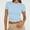 Aqua, variant on Womens Basic Short Sleeve Slim Fit T Shirts Soft Crewneck Crop Tee Summer Cute Gym Fashion Clothes