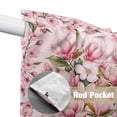 thumbnail image 4 of Pink Orchid Swag Valances for Windows 2 Pack, Kitchen Window Curtains 36 Inch Length, Spring Floral Flowers Leaves Botanical Privacy Swag Curtains for Living Room/Bathroom with Rod Pocket 36"x36", 4 of 8