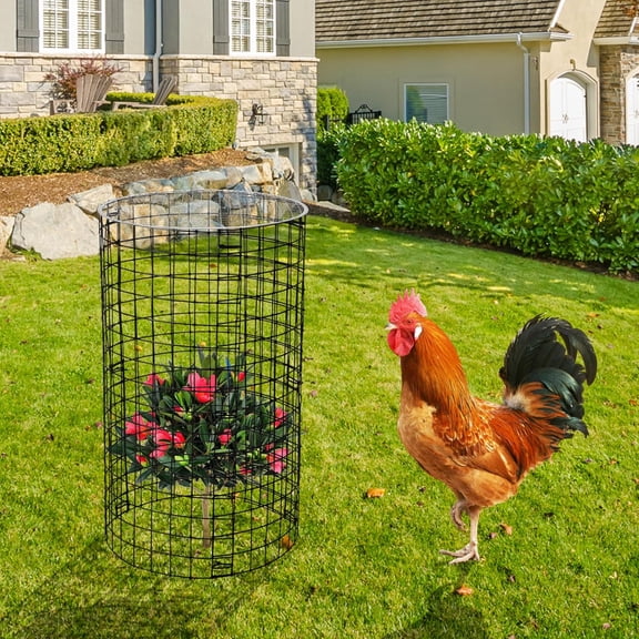 8 Pack Wire Plant Protector with Cover - 20" x 11" Detachable Metal Plant Protectors Mesh - Garden Plant Protectors for Flower Vegetable to Keep Animals Out