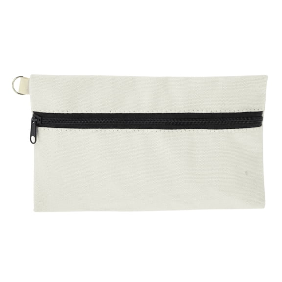 Unique Bargains 1 Pc Coin Purse Wallet Portable Rectangle Zipper Coin Purse Pouch White