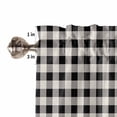 thumbnail image 5 of Valances for Windows Thanksgiving Fall Farmhous Pumpkin Black Buffalo Plaid Rod Pocket Cafe Window Treatments Valance Curtains for Kitchen Bathroom Laundry Basement Windows 54"x18", 5 of 6