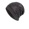 thumbnail image 2 of Idoravan Beanie Hats for Women Winter, Men's and Women's Striped Fashionable Windproof Knitted Plush Thick Pullover Hat Warm Ear Protection Knitted Hat Gray, 2 of 2