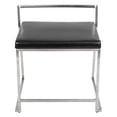 thumbnail image 5 of LumiSource Fuji Contemporary Stackable Dining Chair in Black Faux Leather - Set Of 2, 5 of 6