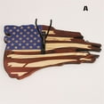 thumbnail image 1 of European Deer Mount Plaque Prey Display Rack Wooden Background Stars and Stripes Patterns Home Decor  A, 1 of 7