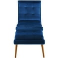 thumbnail image 4 of Ramp Upholstered Performance Velvet Lounge Chair and Ottoman Set in Navy, 4 of 7