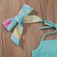 thumbnail image 4 of Itsun Girls' Swimwear,Toddler Kid Baby Girl Tassels + Mermaid Swimsuit Beachwear Set Green 0-6 Months, 4 of 5