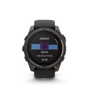 Garmin fenix® 8 47 mm, Solar Sapphire, Carbon Gray DLC Titanium with Black/Pebble Gray