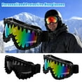 thumbnail image 4 of Vintage Rivet Ski Goggles, Rhinestone Snowboard Goggles for Men Women, Colorful Lens with Snowflake Pattern, Triple Anti-Fog PC Goggle, 4 of 6