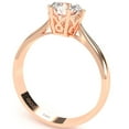 thumbnail image 3 of Crown Setting White Topaz Engagement Ring In 14k Rose Gold, 3 of 6