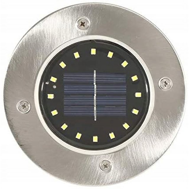 Luz solar iluminación exterior 16LED luz subterránea 4 piezas de luz cálida