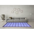 thumbnail image 3 of Ahgly Company Machine Washable Indoor Rectangle Checkered Blue Modern Area Rugs, 7' x 9', 3 of 4