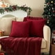 thumbnail image 1 of HAYAN Christmas Red Herringbone Textured Throw Pillow Covers 26x26 inch Set of 2 for Home Decor Living Room Couch Bed Decorative Soft Chenille Cushion Case with Invisible Zipper, 1 of 1