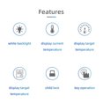 thumbnail image 3 of Smart Thermostat 4500W Button Control Water Heating Thermostat For Shopping Malls AC90V To 240V, 3 of 8