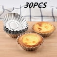 thumbnail image 2 of Reusable Non-stick Egg Tart Mold Aluminum Alloy Flower Shape Cupcake Mold Pudding Jelly Mold Muffin Baking Cup Kitchen Tools, 2 of 9