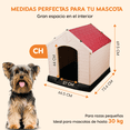 thumbnail image 3 of Casa para Perro Poli Pets Berlín Chica Roja con Piso Elevado, Rejillas de Ventilación y Techo Inclinado, 3 of 5