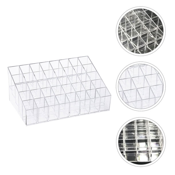 BESTYASH Organizador Transparente Para 40 Labiales Y Esmaltes Con Múltiples Compartimentos Fáciles