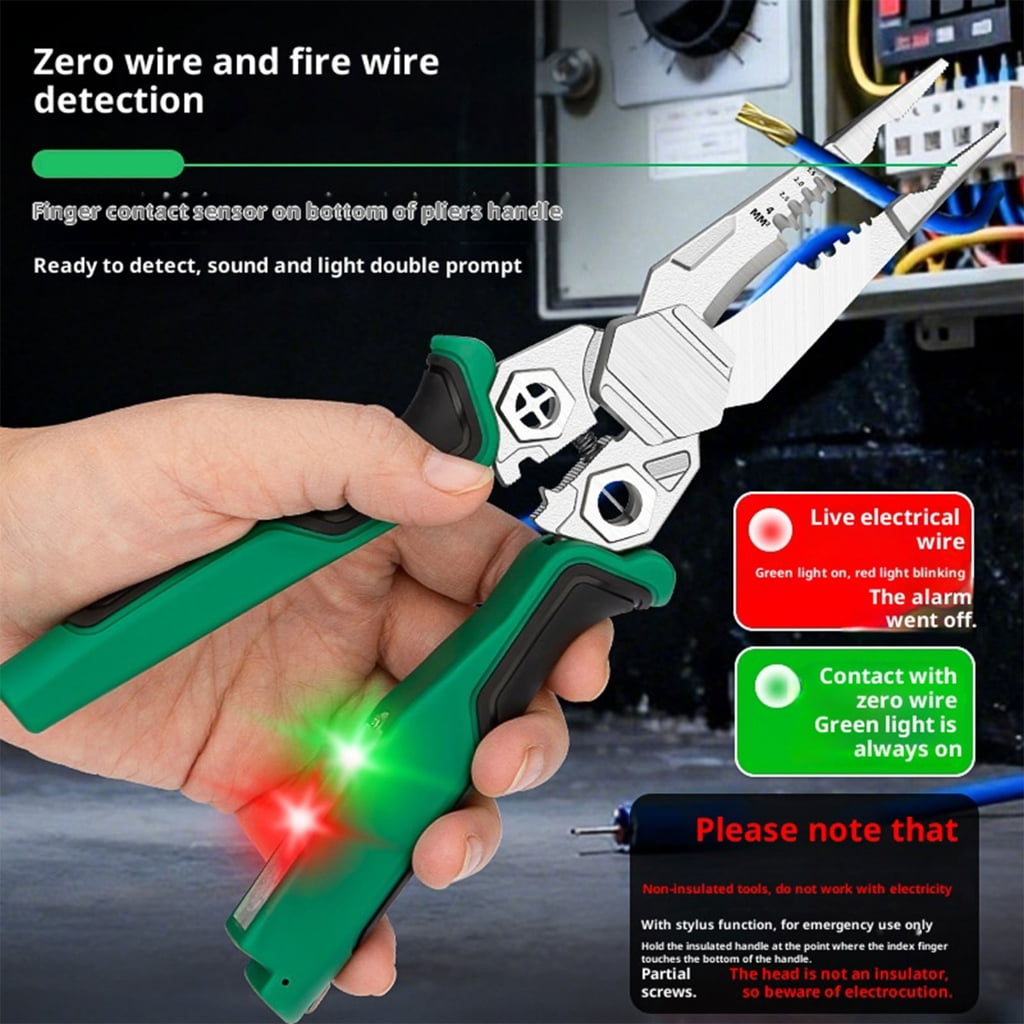 Multifunctional Wire Stripper With Voltages Tester And Accuracy Cutting Cable Cutter Stripper For Electrical Work
